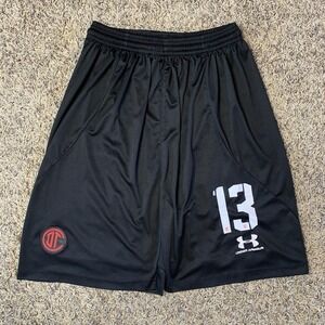Under Armour Deportivo Toluca FC Shorts Mens Medium Black Futbol Soccer Logo